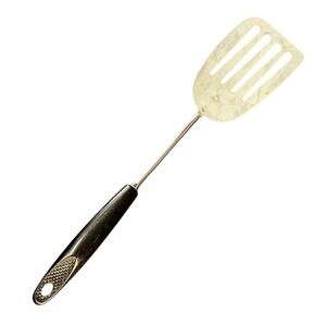 VTG EKCO Slotted Spatula Chromium Plated Black Handle Made in USA 13 Inch Turner